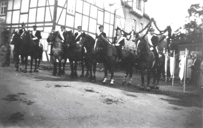 Reiter für den Bischofsempfang