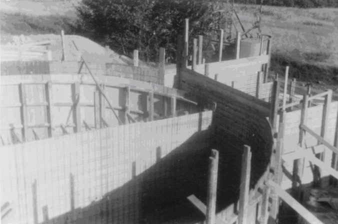 Bau des Hochbehälters 1962