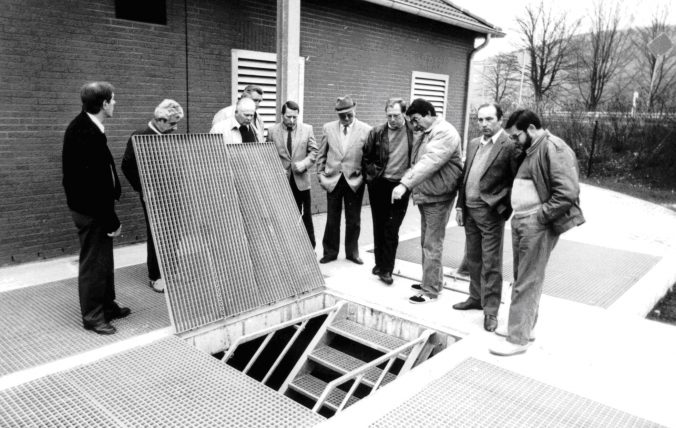 Der Ortsbeirat bei der Pumpstation