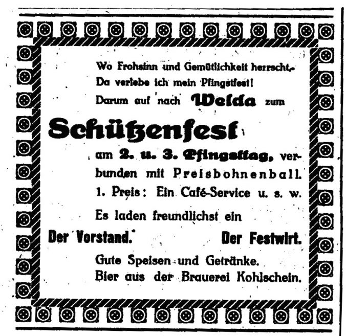 Schützenfest Marke 1929