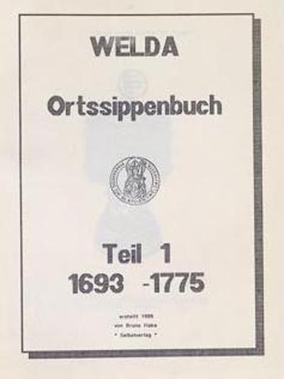 Bruno Hake - Ortssippenbuch Welda - Teil 1