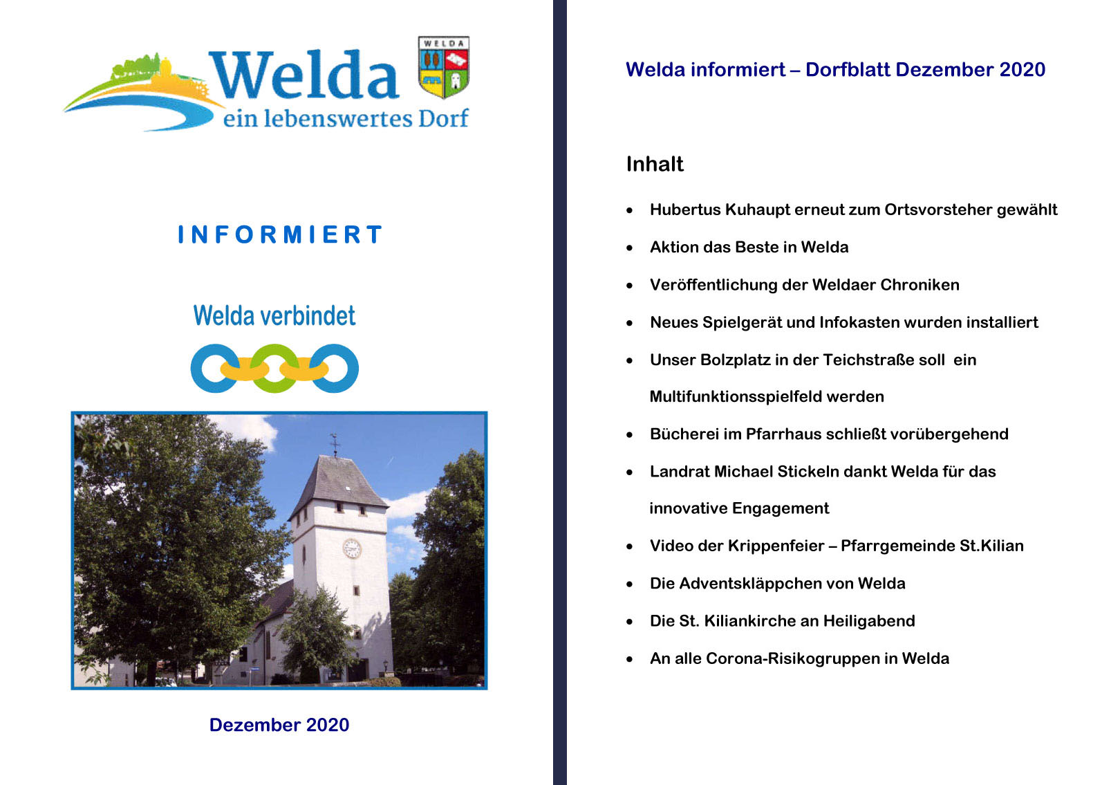 Welda informiert - Dorfblatt Dezember 2020