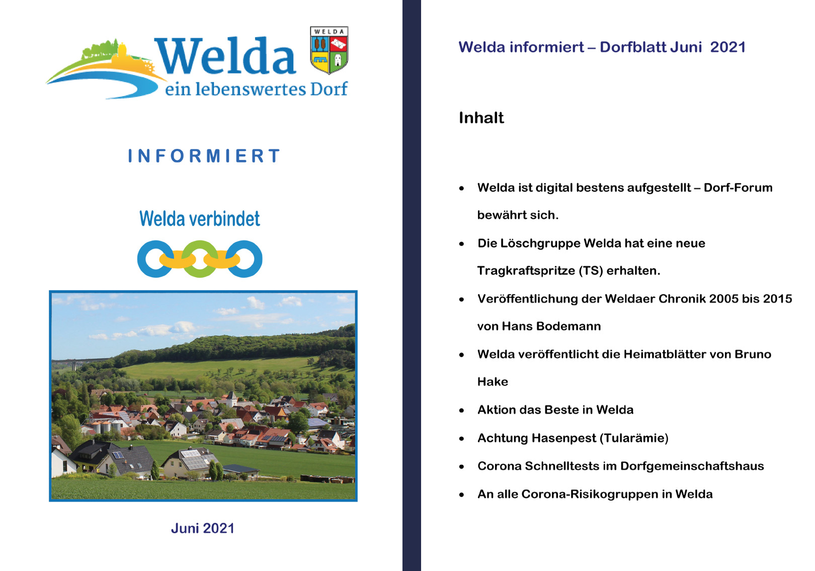 Welda Informiert - Dorfblatt Juni 2021