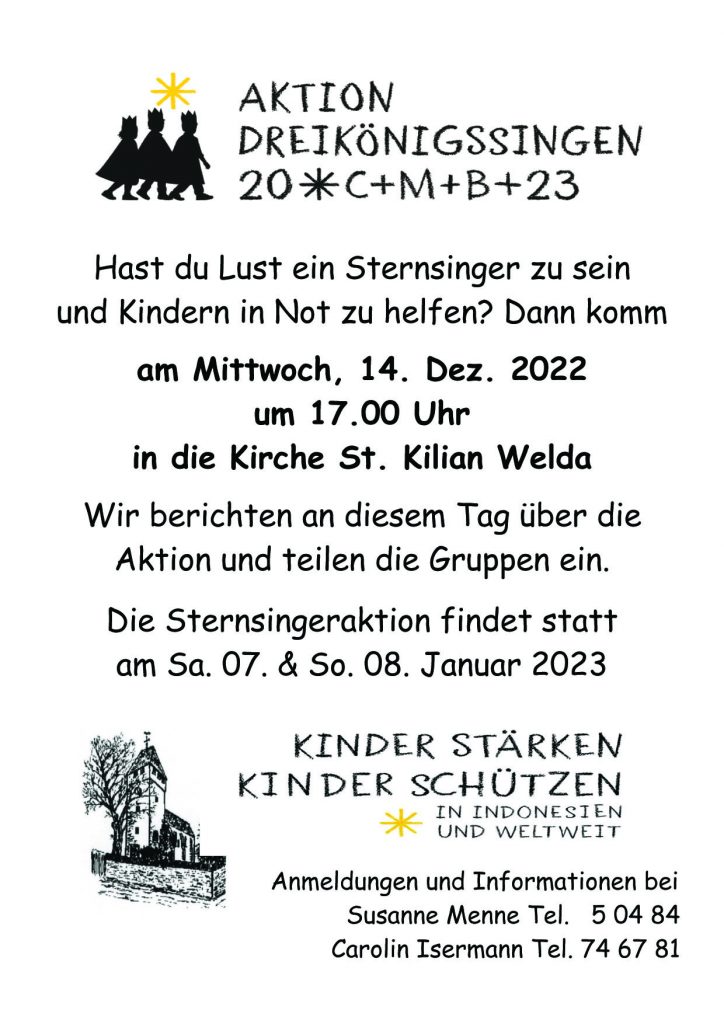Plakat Sternsinger 2023